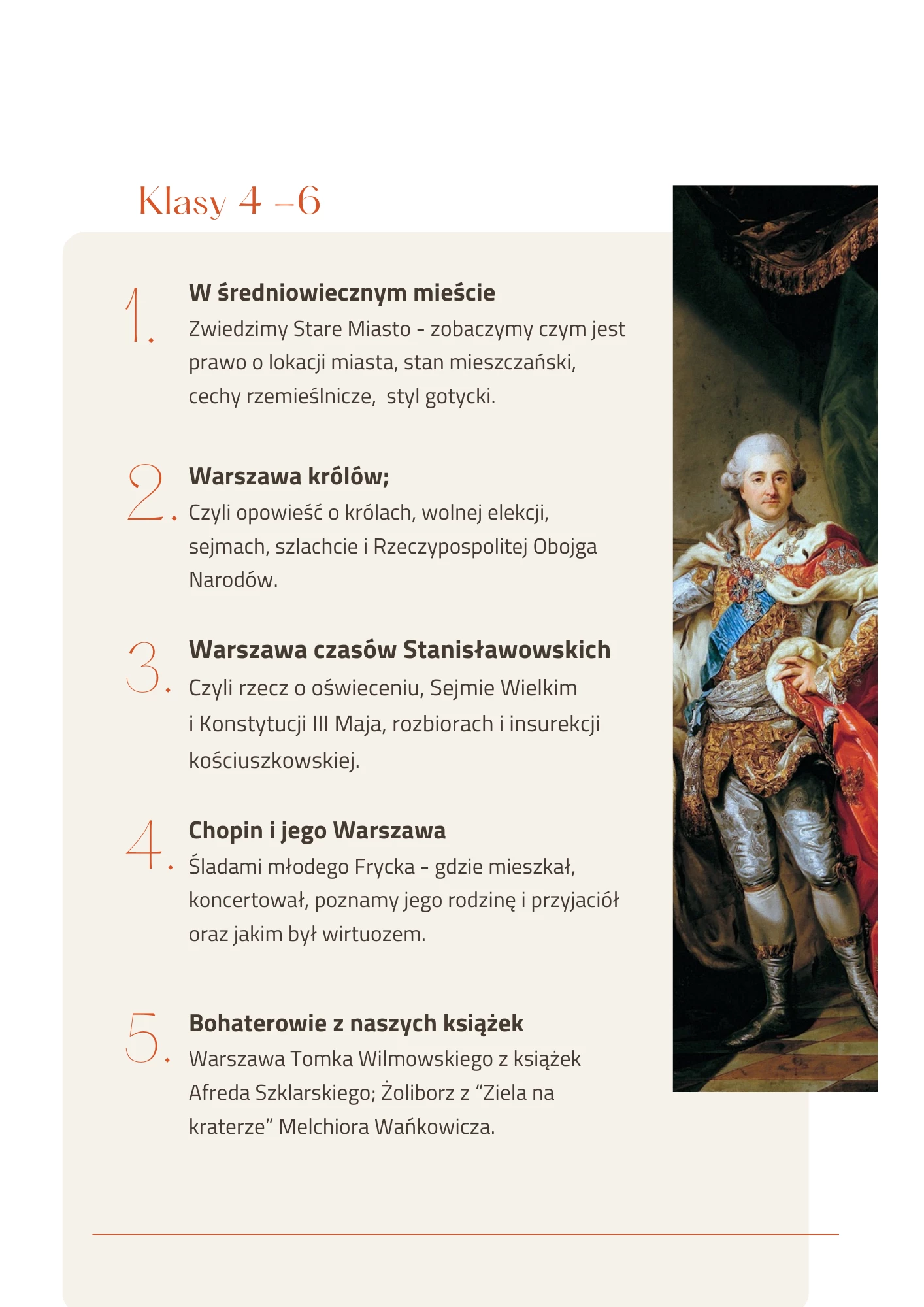 Oferta zwiedzania Warszawy i gier miejskich dla klas 4-6